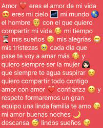 Buenas Noches Amor Mensajes De Texto Bonitos Mensaje De Amor Para Novio Testamentos Para Mi Novio