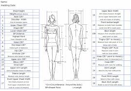 Measurement Chart Savilerow Wedding Boutique