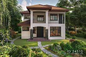 4 Bedroom Plan In Tropical Garden Setting Id 24510 Townhouse Designs Dream House Exterior House Designs Exterior