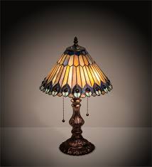 Small Tiffany Lamp Peacock Design Unique Lighting Home Decor
