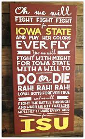 On iowa song wall decor. Iowa State University Fight Song Wall Art Wood Sign Etsy Iowa State Iowa State University Iowa Fight Song