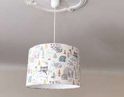 Lampenschirm Kinder Kinderlampe Waldtiere Kinderzimmerlampe Tiere Lampe Blau House Lamp Beautiful Lamp Lamp