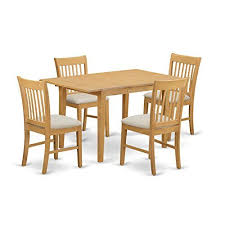 Norfolk 5 Piece Set Includes One Rectangular Dinette Table With 12in Extension Leaf And 4 Matchin Small Kitchen Table Sets Oak Dining Sets Small Kitchen Tables