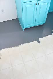 Apply a second coat resisting the temptation to go over it more than once and allow to dry. How To Paint A Vinyl Floor Diy Painted Floors Dans Le Lakehouse Painted Vinyl Floors Diy Flooring Diy Painted Floors