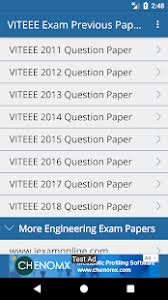 Students can practice these past exam papers free in online mode. Viteee Previous Question Papers Free For Pc Mac Windows 7 8 10 Free Download Napkforpc Com