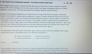 But the vast majority of married couples usually want the same thing: 3 The T Test For Two Independent Samples Chegg Com