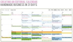 Handmade Business In 31 Days Day 21 Create An Editorial Calendar Handmade Business Editorial Calendar Business Read