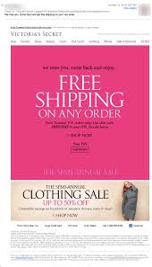 Standard shipping and handling charges will automatically be adjusted after offer code is applied. Victoria S Secret Email Review Is This Reengagement Series Alluring Enough To Engage Inactive Customers Email Design Sample
