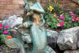 46w x 5d x 16h, 12 lbs. Life Size Bronze Mermaid Garden Statue Sitting On Rock Supplier Bokk 705 You Fine Sculpture
