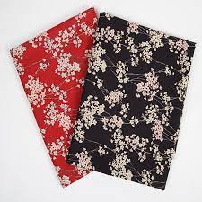 Stretch silk satin fabric digital printed pink peach blossoms 42. Graceful Black Red Sakura Oriental Cherry Cherry Blossom Printed Cotton Fabric 50x135cm Floral Patchwork Diy Sewing Cloth Dres Fabric Aliexpress