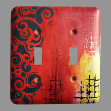 I painted my light switch, sorry mom and dad. Amazon Com Double Toggle Light Switch Wall Plate Cover Unbreakable Painted Faceplates Cover Standard Size Replacement Receptacle Handmade