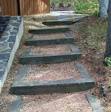 Railroad Tie Steps Tiered Landscape Railroad Ties Landscaping Landscape Stairs