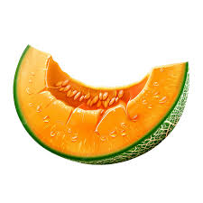 дыня разрезанная пополам и одна часть PNG , дыня разрезанная пополам,  половина разделена на части, нарезанная дыня PNG рисунок для бесплатной  загрузки
