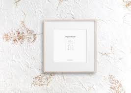 Frame Mockup 332 Birch Wood Square Frame Mockup Styled Thin Etsy In 2020 Frame Mockups Square Wall Art Boho Frame