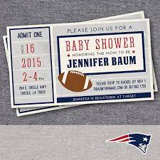 Vintage Patriots Football Ticket Baby Shower Invitation Personalized Boy Or Gir Football Baby Shower Football Baby Shower Invitations Baby Boy Shower Sports