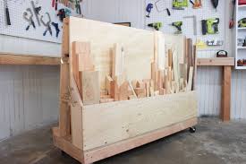 In a small workshop, scrap wood storage can become a huge problem! Rolling Scrap Wood Storage Cart 3x3 Custom