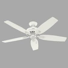 Very high ceilings such as a vaulted ceiling may need a longer downrod so check the downrod size prior to purchasing your fan. Hunter Newsome 52 In Indoor Fresh White Ceiling Fan 53319 The Home Depot