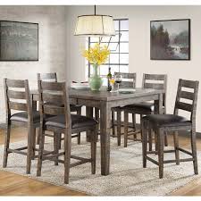 Glenwood 7 Piece Wood Extendable Counter Height Dining Set Solid Wood Dining Table Counter Height Dining Sets Dining Table