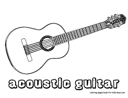 To print the coloring page: Coloring Pages Guitar Coloring Home