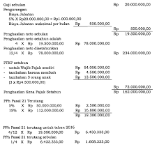 Andi seorang karyawan tetap dari pt abc, andi dengan status menikah dan mempunyai 1 orang anak mendapatkan penghasilan sebesar 3.000.000,. Petunjuk Dan Contoh Pph Pasal 21