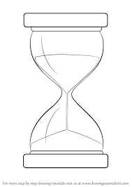 Hourglass Is A Old Style Clock Which Is Used To Estimate The Timing In The Day In This Tutorial We Will Draw Hourg Hourglass Drawing Hourglass Clock Drawings