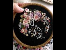 Which embroidery stitches can you use for flowers? Easy Tutorial Brasilian Embroidery Roses Youtube Embroidery Flowers Pattern Embroidery Flowers Simple Embroidery