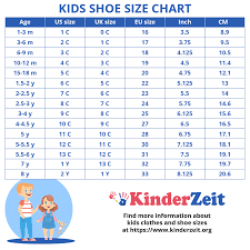 kids shoe sizes childrens shoe sizes by age boys girls