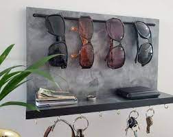 Sunglasses Holder And Key Rack Wall Eyeglass Display Wall Etsy In 2021 Sunglass Holder Diy Sunglasses Holder Sunglasses Organizer