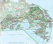 Ihre größte ausdehnung geht von süden nach norden und beträgt ca. Rugen Karte Biospharenreservat Sudost Rugen