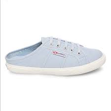 Sold Nwt Dusty Blue Superga Mules Slip On Superga Dusty Blue Blue
