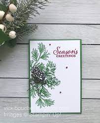 Stampin Up Peaceful Boughs Bundle Holiday Catalogue 2019 Christmas Card Snowfall Accent Stampin Up Christmas Cards Christmas Cards Handmade Cards Stampin Up