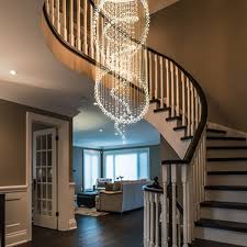 Round Raindrop Crystal Chandelier Ceiling Light Entry Chandelier Entryway Chandelier Chandelier In Living Room