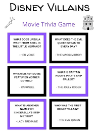 This is only for the real disney fans. Disney Villains Trivia Quiz Free Printable The Life Of Spicers
