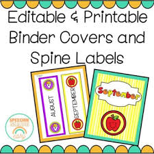 Buy now get free shipping on $50. Editable And Printable Monthly Binder Covers And Spine Labels Tpt