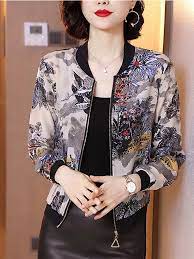 See more ideas about patterned bomber jacket, floral bomber jacket, jacket pattern sewing. Buy Women S Bomber Jacket Floral Pattern Zipper Casual Jacket Jackets At Jolly Chic