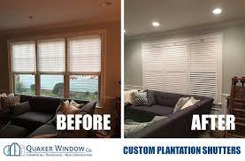 The paint is laser baked on which will help prevent scratches, chips and fading. Vinyl Plantation Shutters Custom Sizes For Any Window Or Door