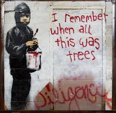Has banksy targeted dover with his latest piece of street art? Banksy I Remember When All This Was Trees