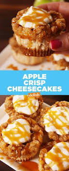 These Apple Crisp Cheesecakes Are The Hotter Sexier Version Of Apple Pie Get The Recipe At Delish Com Apple Recipes Apple Crisp Cheesecake Delicious Desserts