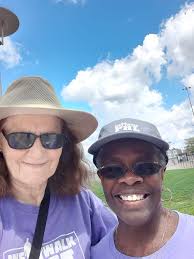 Walking 2.5 miles at PurpleStride Maryland