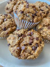 Oat Flour Banana Chocolate Chip Muffins Recipe Banana Chocolate Chip Muffins Banana Chocolate Chip Chocolate Banana