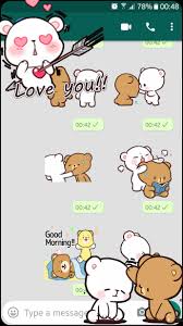 This app would be gud if u add some more stickers of milk and mocha.i love them alott 5 stars: Animated Milk Mocha Bear Stikers For Whatsapp For Android Apk Download