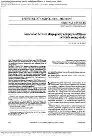 A teen's fitness program should include aerobic exercise such as brisk walking, basketball, bicycling, swimming, . Pdf Association Between Sleep Quality And Physical Fitness In Female Young Adults