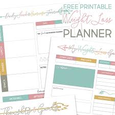Free Printable Weight Loss Planner Room Surf Com