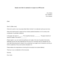 Cover Letter To Academic Journal For Submission Points To Remember