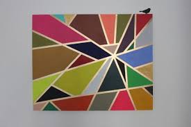 Peinture La Technique Du Masking Tape Tableau Geometrique Peinture Geometrique Tableau A Faire Soi Meme