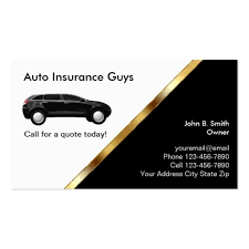 Auto Insurance Business Cards Dengan Gambar