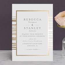 Bianco Modern Foil Pressed Wedding Invitations In Gold By Chocomo Foil Pressed Wedding Invitations Gold Foil Wedding Invitations Velvet Wedding Invitations