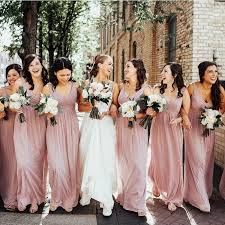 A Rosy Bridesmaid Shade For Your Spring Wedding Shop These Tank V Neckline Davids Bridal Bridesmaid Dresses Spring Bridesmaid Dresses Rose Bridesmaid Dresses