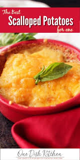 Cheesy Scalloped Potatoes Recipe Single Serving One Dish Kitchen Recipe Scalloped Potato Recipes Recipes Cheesy Scalloped Potatoes Recipe