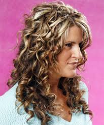Medium brown hair with highlights. Long Curly Brunette Hairstyle With Light Blonde Highlights